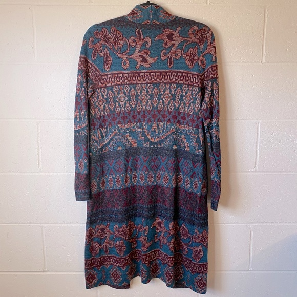 Chico’s Multicolor Mixed Print Open Front Thick Cardigan Size 0/Small - Picture 7 of 10